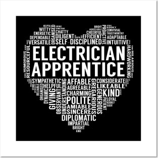 Electrician Apprentice Heart Posters and Art